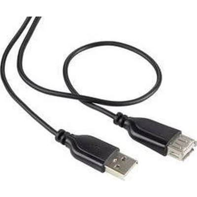 Afbeelding van Renkforce USB kabel 2.0 A stekker, bus 1.00 m Zwart SuperSoft mantel RF 4080795