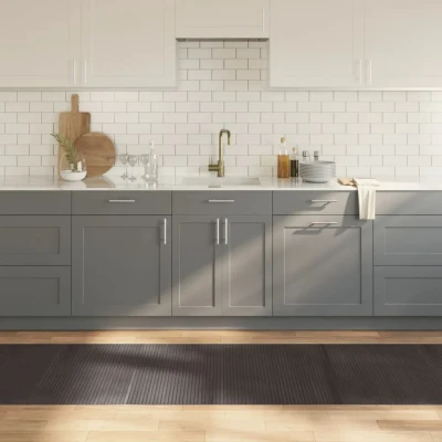 Afbeelding van Vloerkleed rechthoekig 80x300 cm bamboe donkerbruin