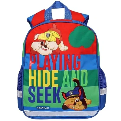Afbeelding van Paw Patrol Chase Rubble Blauwe rugzak voor jongen, reflecterend, 31x25x10cm