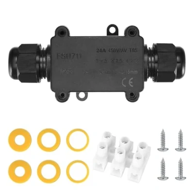 Afbeelding van Newoutset IP68 waterdichte aansluitdoos, 2 weg kabelconnector, externe verdeeldoos buiten, kabel M20 kabelbox, draadverbinder, draadbereik 5 9 mm en 12 met 3 pins klemmen, waterdicht