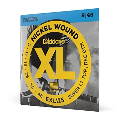 Afbeelding van D&#039;Addario Gitaarsnaren XL Nikkel Elektrische EXL125 Perfecte Intonatie, Consistent Gevoel, Betrouwbare Duurzaamheid Voor 6 Snarige Gitaren 9 46 Super Licht Top/Regular Onderkant
