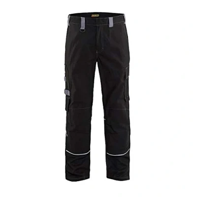 Afbeelding van Blaklader Vlamvertragende werkbroek 1561 1516 Zwart/Grijs D120
