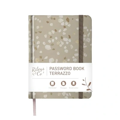Afbeelding van Rileys &amp; Co. Compact Terrazzo Wachtwoordboek Alfabetized Tabs, Secure Login Organizer, Internet Website Gebruikersnaam Keeper Draagbaar en handig (Beige, 6 x 5 inch)
