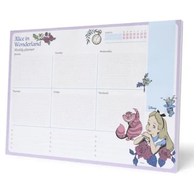 Afbeelding van Grupo Erik A4 Weekplanner Alice In Wonderland Bureauplanner met 54 afscheurbare vellen Tafelkalender