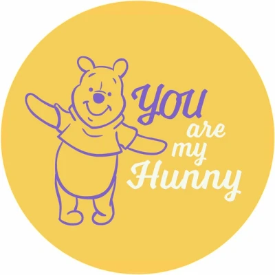 Afbeelding van Komar Wandfolie Winnie the Pooh My Hunny 125 x cm (breedte hoogte), rond en zelfklevend (1 stuk)