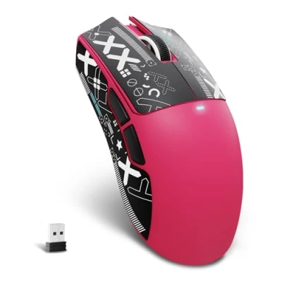 Afbeelding van MAMBASNAKE X ATTACK SHARK X11SE Draadloze Gamingmuis Tot 22000 DPI,PixArt PAW3311 sensor,BT/2.4G/Bedraad,59g lichtgewicht met tape,2000W klikken,40G acceleratie,lange batterijduur,voor Win/Mac Besrood