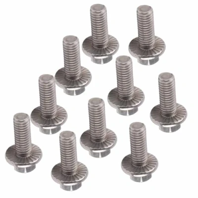 Afbeelding van 10 stuks M6 flensbouten zeshoekige kop schroeven met flange van roestvrij staal 304 [M6 x 20]