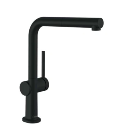 Afbeelding van hansgrohe talis m5414 km a ngreeps keukenmengkraan 270 uittrekbare uitloop 1jet sbo mat zwart 72809670