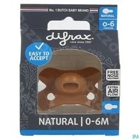 Afbeelding van Difrax Fopspeen Natural 0 6 maanden Bruin