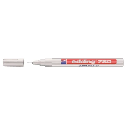 Afbeelding van Viltstift Edding 780 lakmarker rond 0.8mm wit