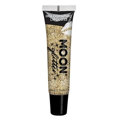 Afbeelding van Moon Creations Glitter Holographic Lipgloss Goudkleurig
