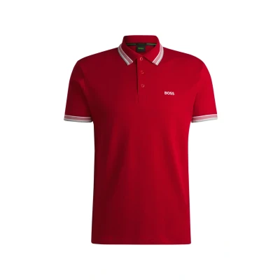 Afbeelding van Hugo Boss heren polo rood Maat: S