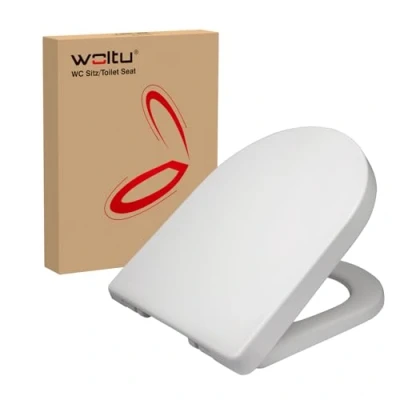 Afbeelding van WOLTU WS2543 WC bril Toiletbril in Plastic met softclose systeem en Quick release systeem,toilethoes deksel antibacterieel,Wit