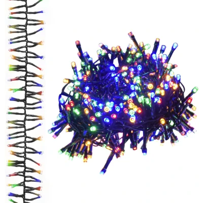 Afbeelding van Lichtslinger cluster met 1000 LED&#039;s meerkleurig 11 m PVC
