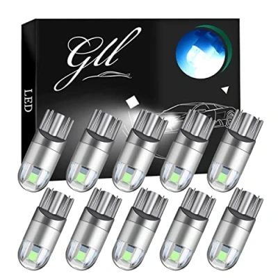 Afbeelding van GLL 10pcs T10 501 LED Lampen 3030 2SMD W5W 60 Lumen 7000K Ijsblauw