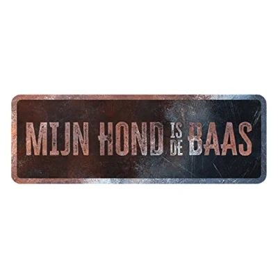 Afbeelding van D&amp;d Home Waakbord Hond Waarschuwingsbord General 1 Nederlands 40x13x0,3cm Meerkleurig 1st