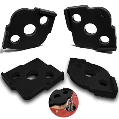 Afbeelding van HWTONG 4 stuks freesjablonen voor bovenfrees, radius jig routersjablonen, handkantentrimmer, graveermachine, houtbewerkingsgereedschap (R5, R10, R15, R20, R25, R30, R35, R40)