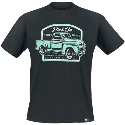 Afbeelding van King Kerosin Pick Up T shirt zwart M Katoen Basics, Rock wear, Rockabilly, Street wear