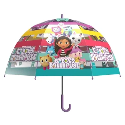 Afbeelding van Gabby&#039;s Poppenhuis Handmating Paraplu Transparant Bubble 48cm Gabby Dollhouse