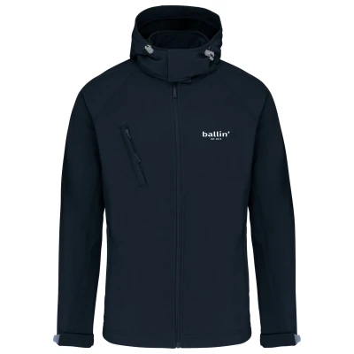 Afbeelding van Ballin Est. 2013 Outdoorjas Softshell Hooded Jas Blauw Maat L