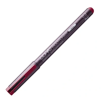 Afbeelding van Copic Multiliner wijn 0,3 mm, tekenpen met water en alcoholbestendige pigmentinkt in wijnrood, professionele fineliner voor schetsen, illustraties contouren