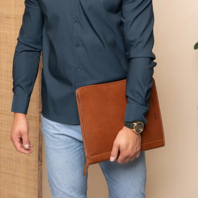 Afbeelding van The Chesterfield Brand Leren Documentenmap Cognac Barnet
