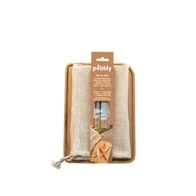 Afbeelding van Snijplank Pebbly Naturel 28x20 cm (5 Delig)