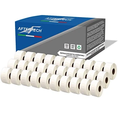 Afbeelding van Aftertech 30 x 11355 19 51 mm compatibele zelfklevende etiketten (500 etiketten/rol = 15.000 in totaal) voor Dymo LabelWriter Seiko SLP etiketteermachines S0722550