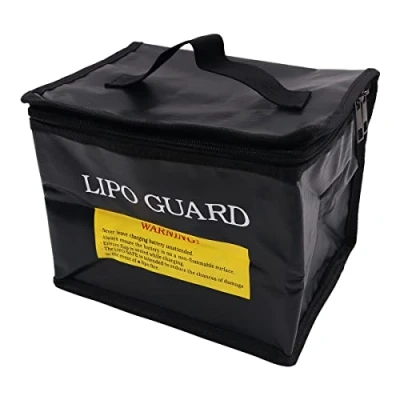 Afbeelding van WANGCL Lipo Batterij Tas Brandwerende Waterdichte Safe Bag Oplaadtas voor Li po Drone Power Bank 215x145x165mm Zwart