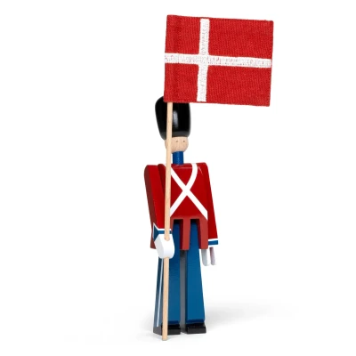 Afbeelding van Kay Bojesen Denmark minivaandeldrager met textielvlag 18,5 cm