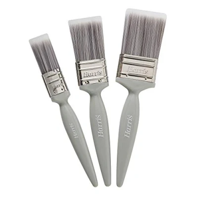 Afbeelding van Harris Essentials Walls &amp; Ceilings verfborstels, 3 borstelpakket, 1 inch, 1,5 2 grijs
