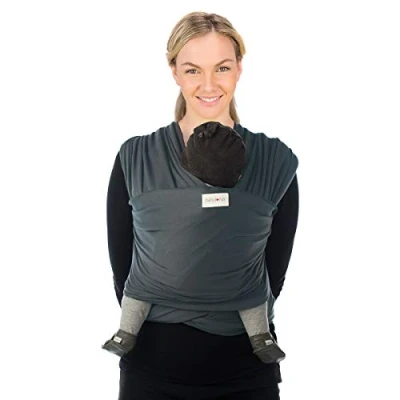 Afbeelding van Babylonia draagdoek Tricot Slen Bamboo smokey grey One size Effen, Grijs