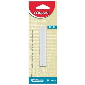 Afbeelding van Maped vervangmesjes voor cutters, 9 mm, blister met 10 stuks vervangmessen