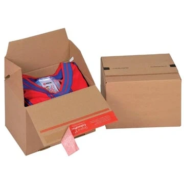 Afbeelding van Colompac Eurobox Size S, Binnenformaat 195 X 145 140 Mm, Bruin Verzenddoos