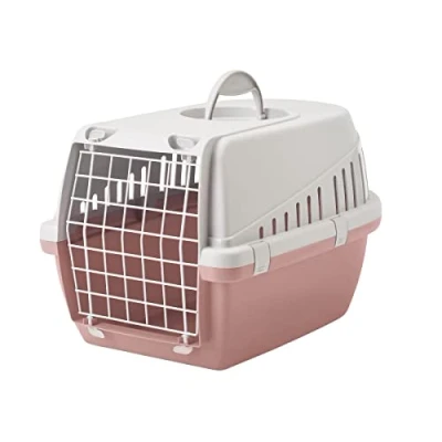 Afbeelding van Savic Trotter 1 Ashrose Kattenvervoersbox Lichtgrijs Roze