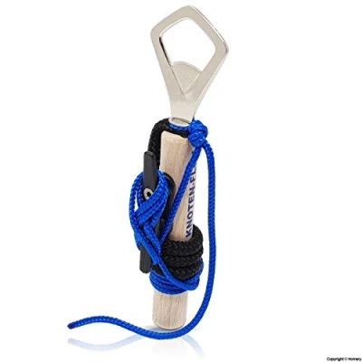 Afbeelding van Knoten Floh Knoopoefenset, knopen leren voor SBF, meer en bootbewijs, brandweer zeemansknoop, knoopbord met handleiding knooppunt, ideaal kinderen volwassenen (SW/blauw)