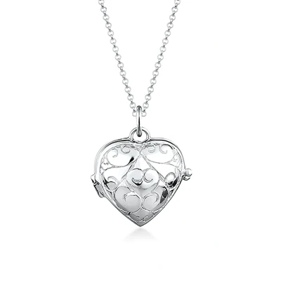 Afbeelding van Elli Dames Halsketting Hart Medaillon Hanger Ornament in 925 Sterling Zilver