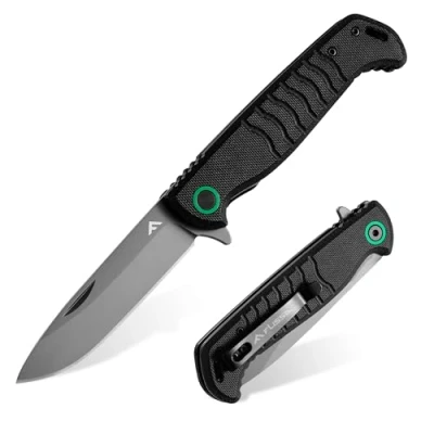 Afbeelding van FLISSA Zakmes Vouwmes met G10 Handvat, 14C28N Roestvrijstalen Mes, Snel Openbaar EDC mes Liner Lock voor Outdoor, Camping, Ingevouwen Lengte: 10,8 cm