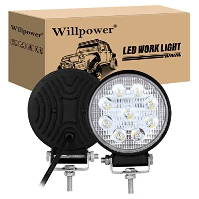 Afbeelding van Willpower 2PCS 10CM 27W Led Werklampen Voor Tractor Lichtbalk 12V 24V Offroad Rijdende Lichten Spot Mistlamp Light Bar Vrachtwagen Auto Boot 4x4 ATV
