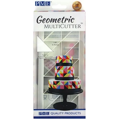 Afbeelding van PME GMC123 Geometrische MultiCutter voor Cake Design Rechtshoekige driehoek, groot formaat, 1,25 inch, wit