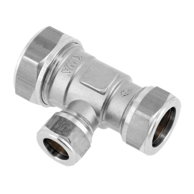 Afbeelding van Bonfix Vernikkelde T koppeling, verlopend 28x15x22mm