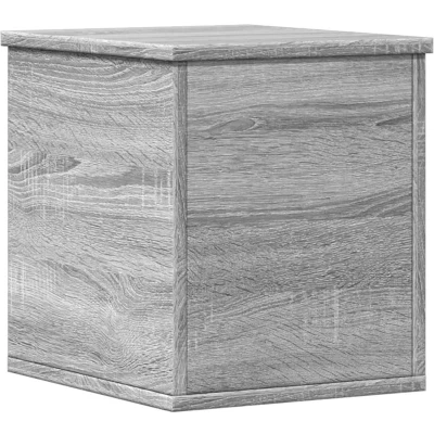 Afbeelding van vidaXL Opbergbox 30x35x35 cm bewerkt hout grijs sonoma eikenkleurig