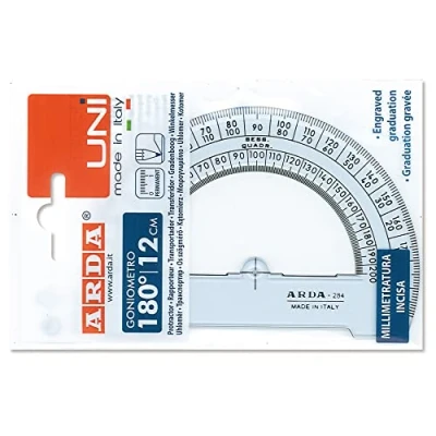 Afbeelding van ARDA GONIOMETRO 180 12cm Linea Uni gradenboog Polystyreen