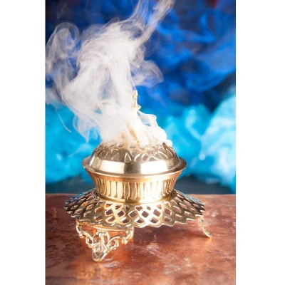 Afbeelding van Wierookbrander Baku messing