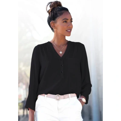 Afbeelding van Lascana Blouse, Dames, Maat: 34, Schwarz