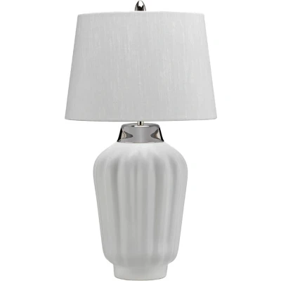 Afbeelding van Quintiesse LED Tafellamp Bexley 1X E27 Max 60W White &amp; Polished Nickel