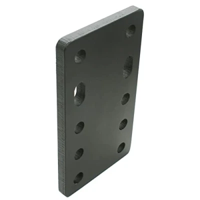 Afbeelding van Universele adapterplaat voor hoogteverstelling 5x90 van de trekhaak 2 gaats 90 mm AHK Bock flensballen. (5x45 zonder schroevenset, gaten Bock)