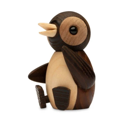 Afbeelding van Spring Copenhagen Snow Pinguïnjong decoratie 7 cm Bruin
