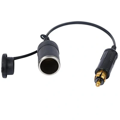 Afbeelding van YACSEJAO Hella (Din) naar standaard sigarettenaansteker adapter kabelverlenging, Europese mannelijke DIN stekker socket 12V 24V voor motorfiets en vrachtwagen
