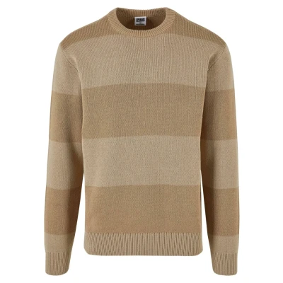 Afbeelding van Urban Classics Heavy Striped Trui, Heren, Maat: XL, Warmsand wetsand